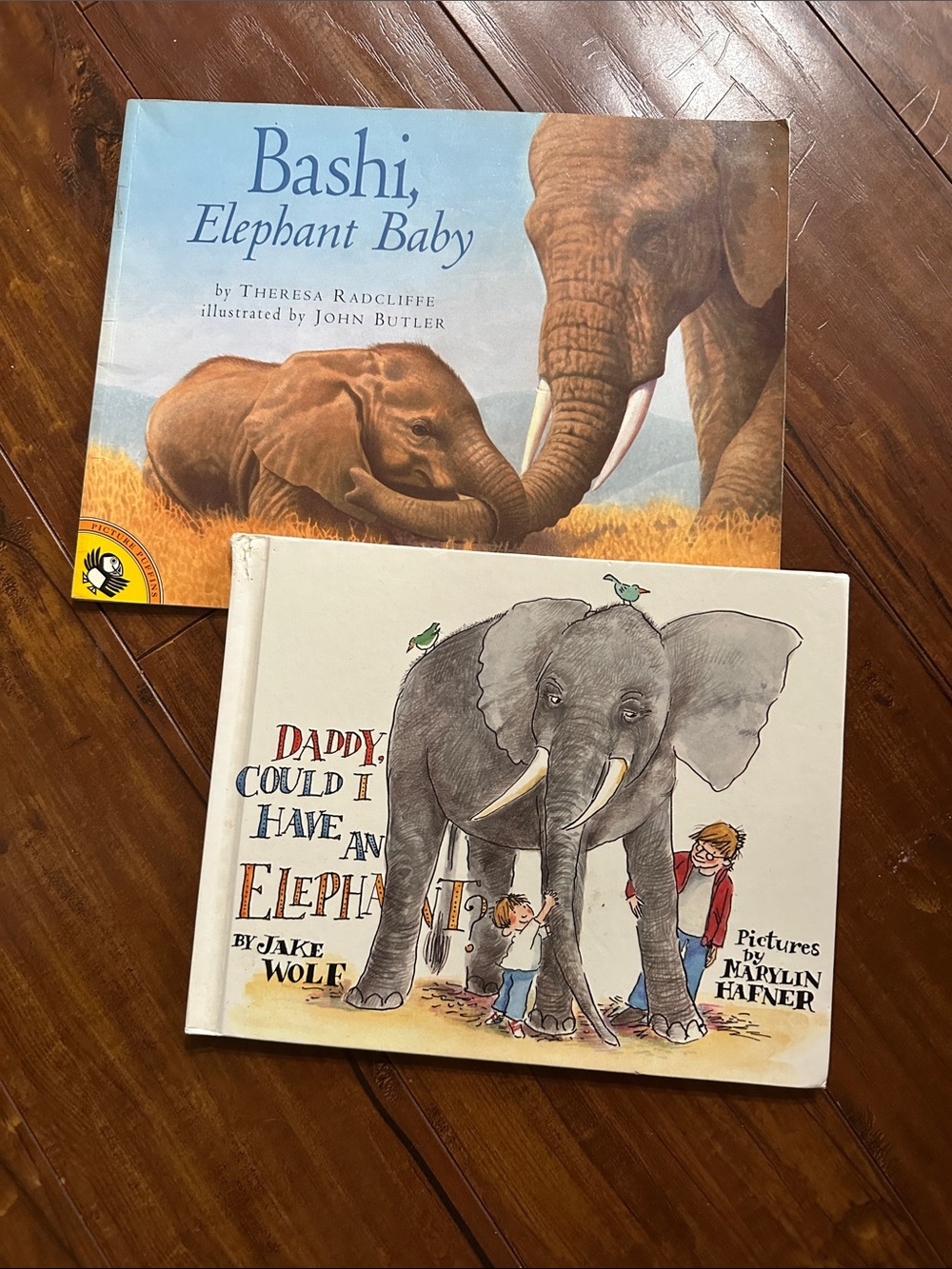 2 Elephant Kids Books Bashi Elephant Baby Daddy Could I Have an Elephant OOP